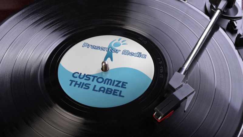 This Presentation Clipart shows a preview of Lp Record Label Custom
