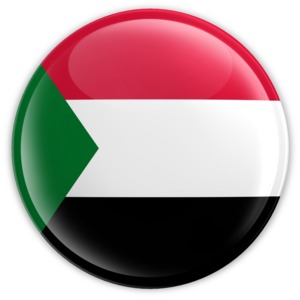 The national flag of Sudan on a badge.