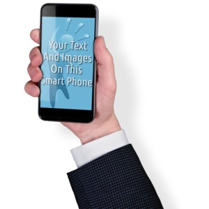Put your own custom message on the screen of this smart phone.