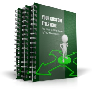 A set of three spiral bound notebooks. Customize the cover with your own images and message using our on-line tools before you download.