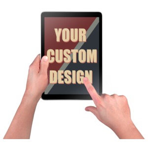 Put your own custom message and images on this touchscreen tablet.