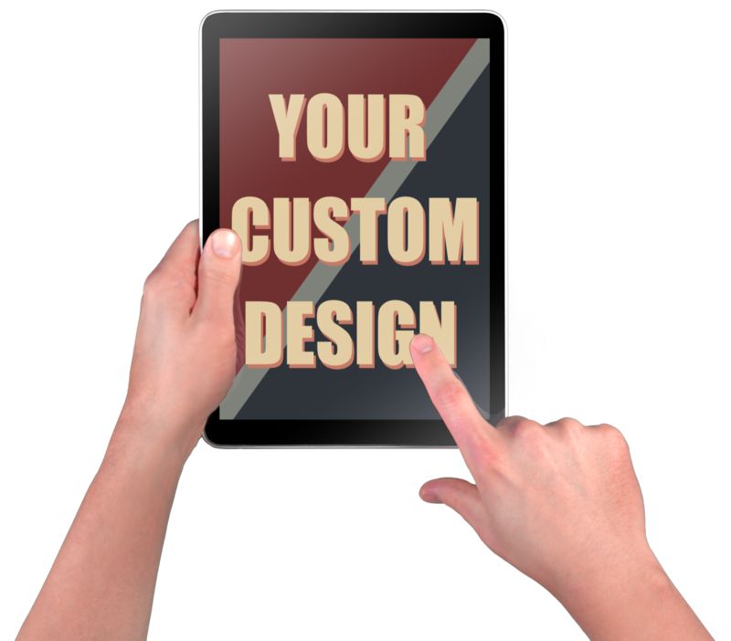 This Presentation Clipart shows a preview of Hands Touch Device Custom