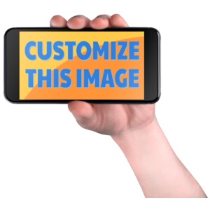 Put your own custom design on the screen of this smart phone.
