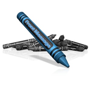 This custom design image show a standout colored crayon out in front of a pile of other crayons.  You can customize this image with your own words.  You can also add and image on the crayon using our online customizer.