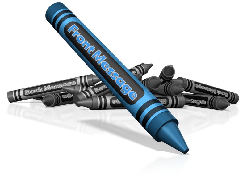 This Presentation Clipart shows a preview of Custom Standout Crayon
