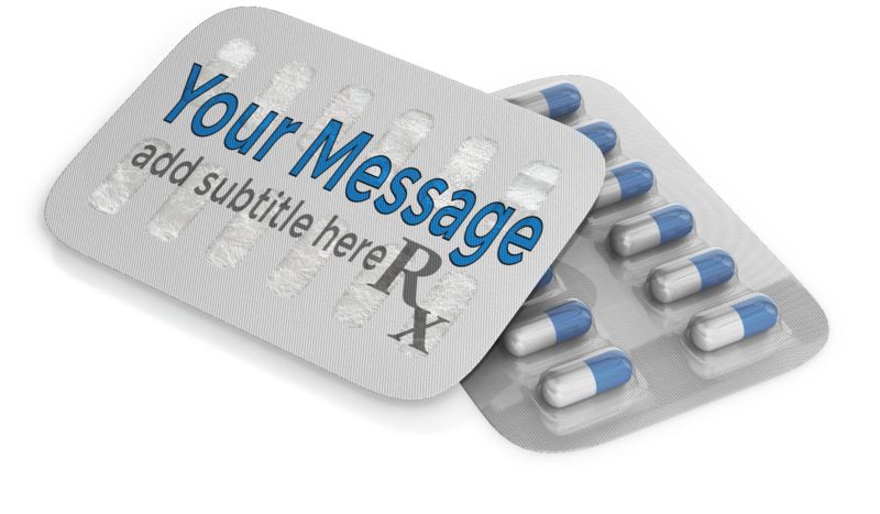This Presentation Clipart shows a preview of Custom Pill Pack