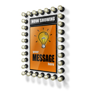 Create your own movie poster surrounded by lights using our on-line tools.