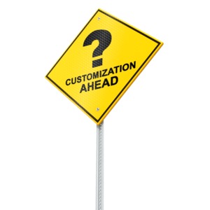 A standard caution road sign at a perspective angle. Customize the face of this sign using our on-line tools.