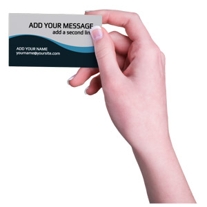 Put your own text and images on this business card.