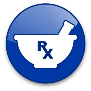 An image of a button icon with a mortar and pestle with an Rx symbol on it.