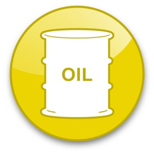 An image of a button icon with oil barrel on it