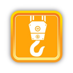 An image of a square icon with a crane hook on it.