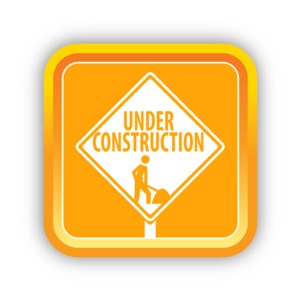 An image of a square icon with an &quot;under construction&quot; sign  on it.
