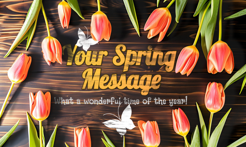 This Presentation Clipart shows a preview of Custom Rustic Wood With Flowers