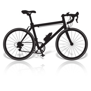 An image of a bicycle silhouette.