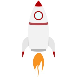 Use this rocket ship in your presentation to convey taking off.