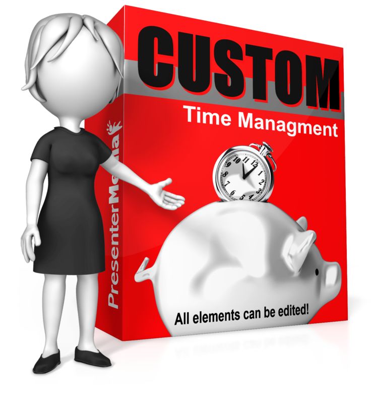 This Presentation Clipart shows a preview of Woman Presenting Custom Software Box