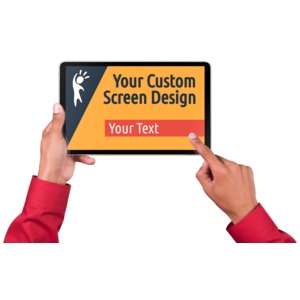 &lt;p&gt;Put your own custom message and images on this touchscreen tablet.&lt;/p&gt;