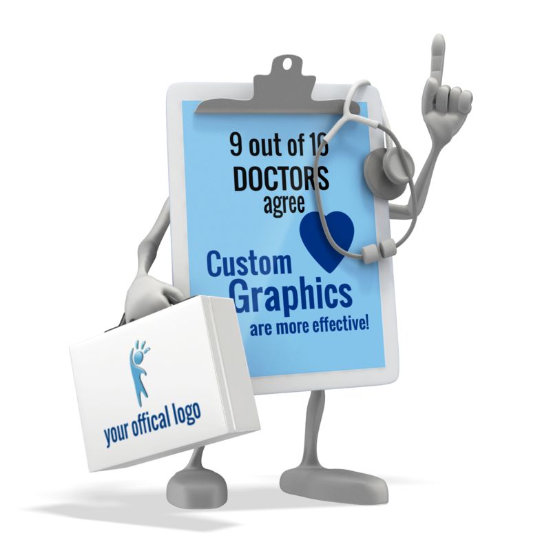 This Presentation Clipart shows a preview of Doctor Clipboard