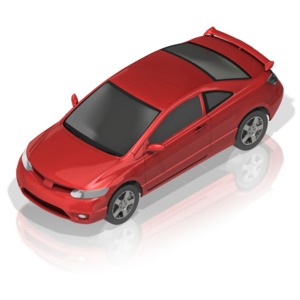 This clip art image shows a car icon.