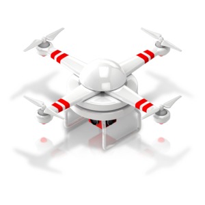 An image of a drone in a isometric camera position.