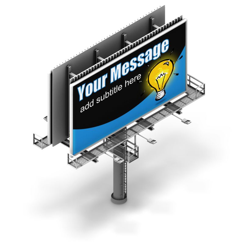 This Presentation Clipart shows a preview of Billboard Isometric View