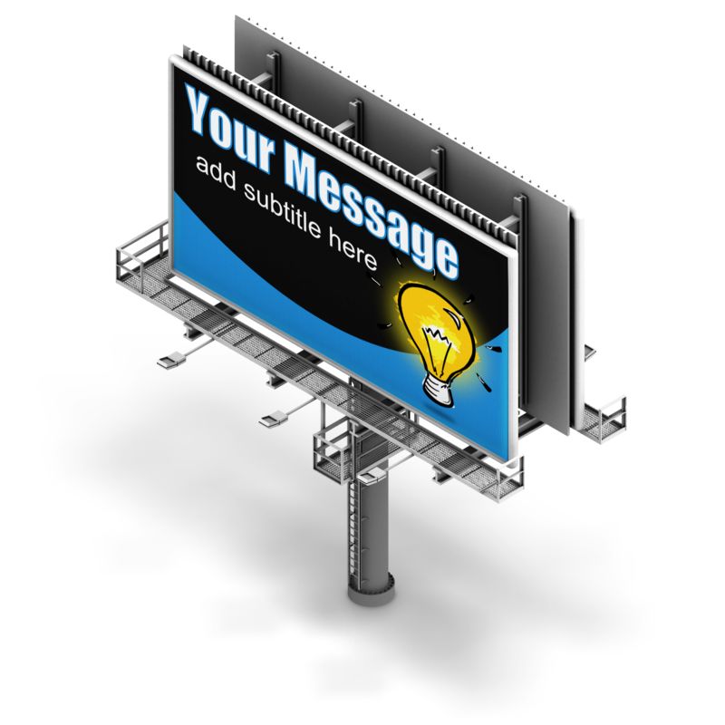 This Presentation Clipart shows a preview of Billboard Isometric view