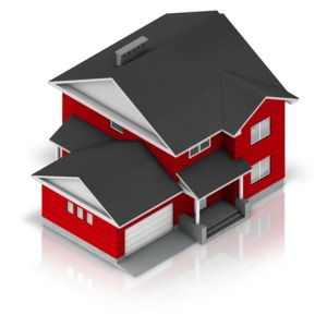 An image of a residential home in an isometric camera position.