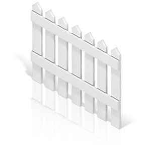 A white picket fence.