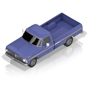 An older style pickup truck.