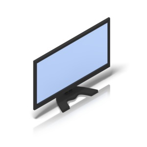 An isometric computer monitor.