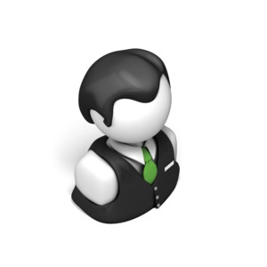 An isometric view of a 3d icon for a service professional.