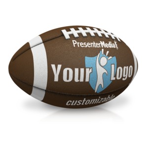 This custom design clip art image shows a football that you can customize with your own text and images. Even add you own Logo!