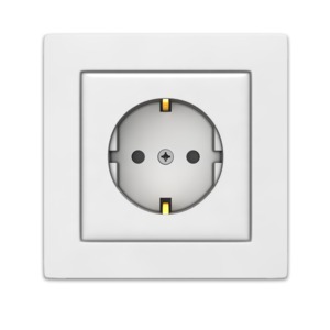 This clip art image shows a European outlet.