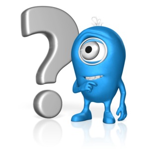 A 3D character stands next to a question mark and is thinking hard on a solution.