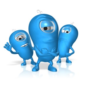 A group or team of three 3d characters stand boldly together in a power triangle.