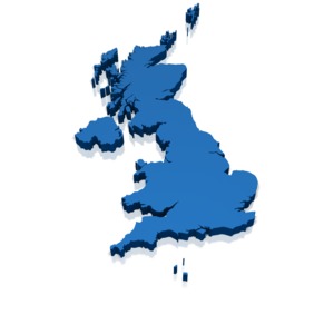 A 3-D Perspective of the United Kingdom.