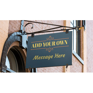 Put your own custom design on this retro retail sign.