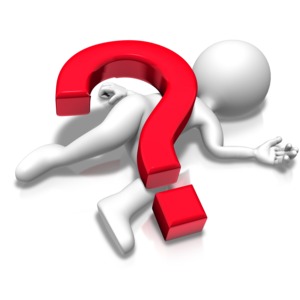 An image of a stick figure lying underneath a question mark.