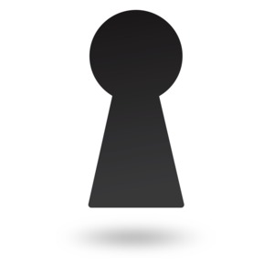 An image of a keyhole silhouette.