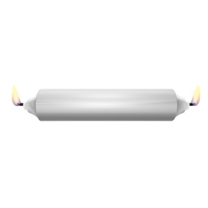 This clipart image shows a candle burning at both ends.  Displays the idiom concept of burning oneself out though too much work.