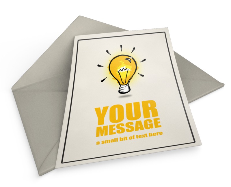 This Presentation Clipart shows a preview of Card On Envelope