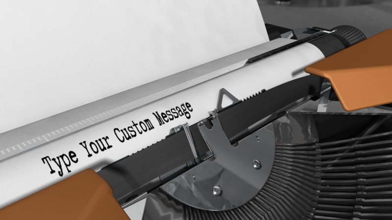This Presentation Clipart shows a preview of Typewriter Custom