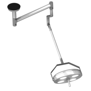 This clip art image shows a medical room back light at an isometric angle.