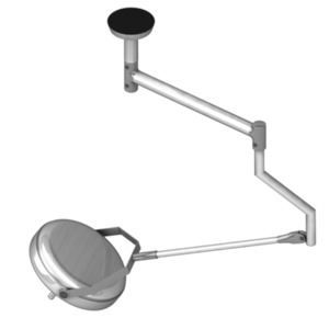 This clip art image shows a medical room side light at an isometric angle.