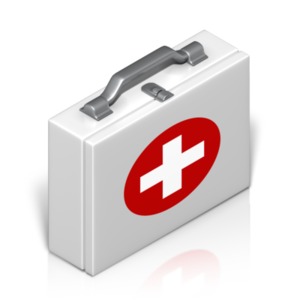 A 3D isometric view of a medical case.