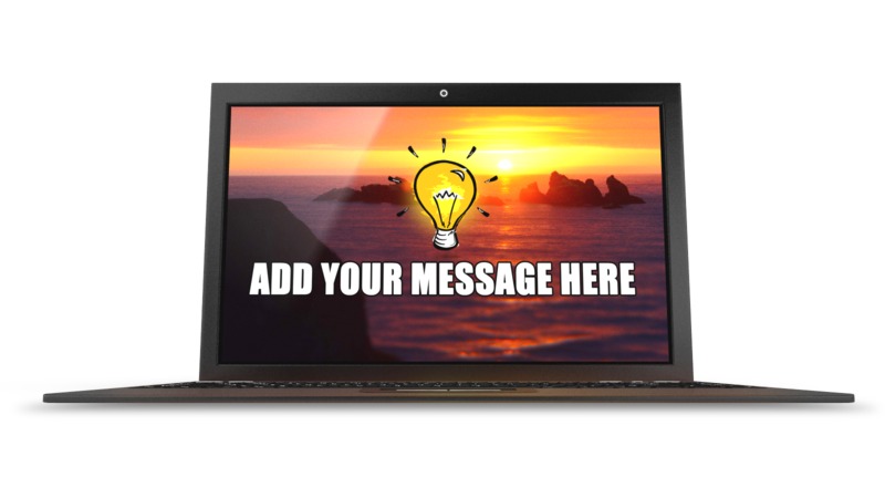 This Presentation Clipart shows a preview of Laptop Front View