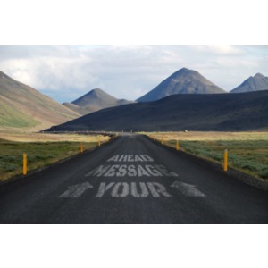 Customize the message painted on this road using our on-line tools.
