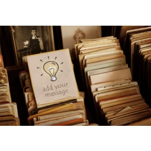 Upload your own photo or customize the message on this antique photo card using our on-line tools.