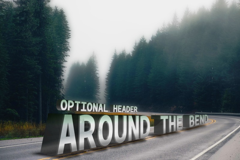 This Presentation Clipart shows a preview of Around The Bend Custom Text